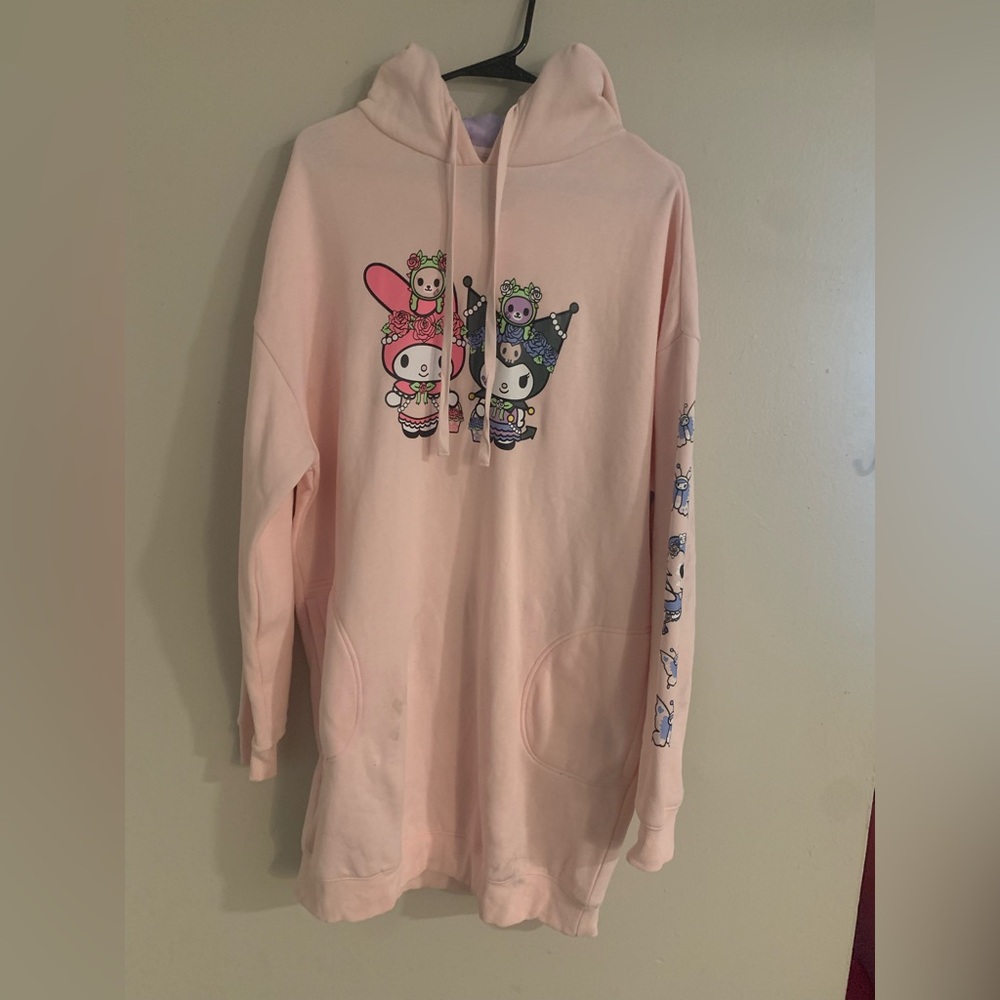 tokidoki Pink Character Graphic Hoodie